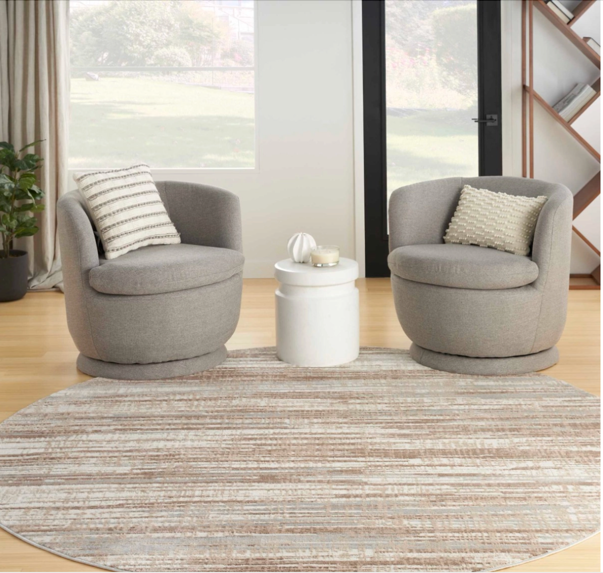 Euphoria Area Rug - Ivory/Grey