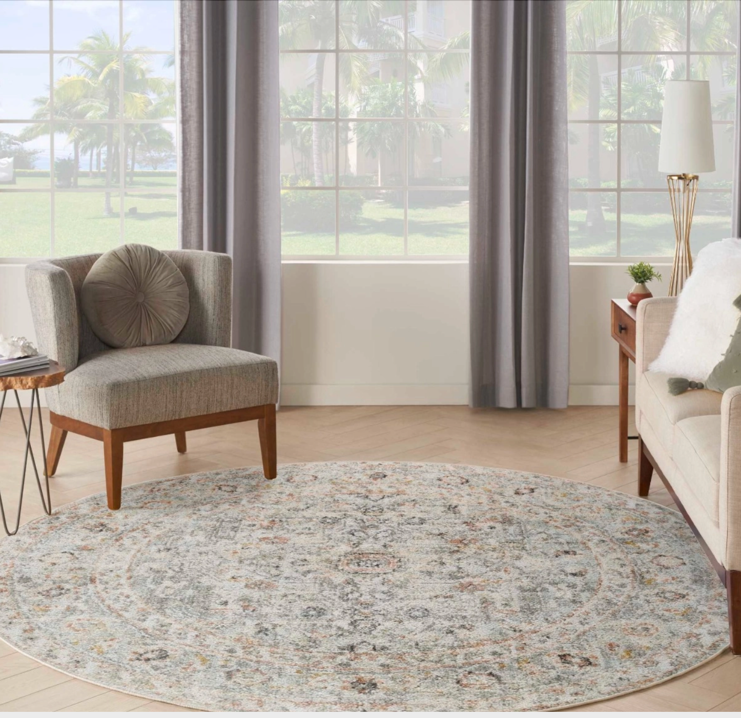 Opulent Area Rug - Light Grey