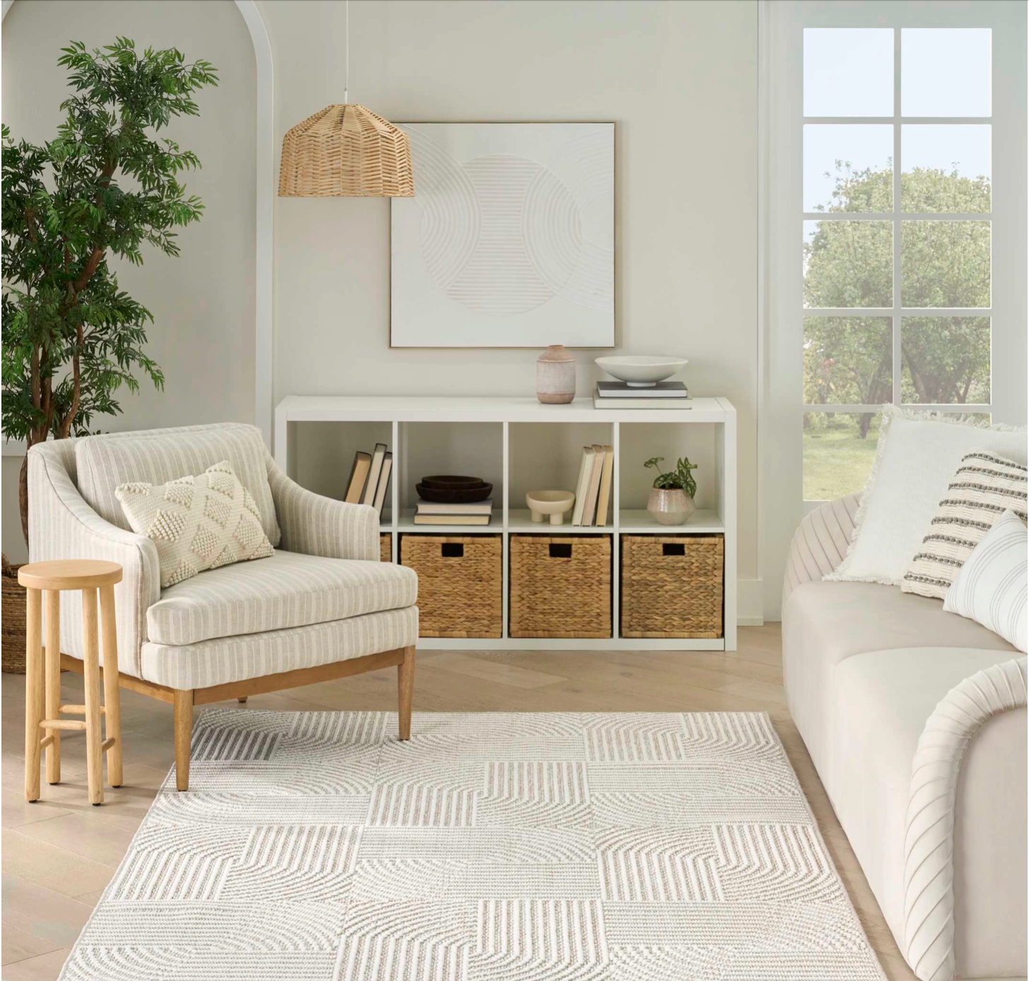 Strata Area Rug - Beige Ivory