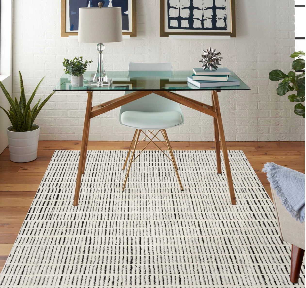 Tribeca Area Rug - Ivory Black