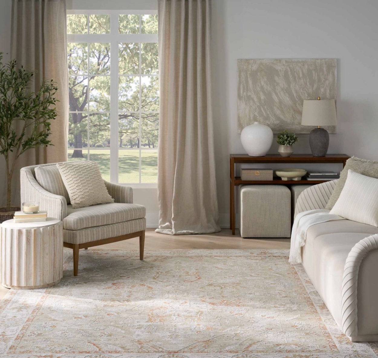 Ambience Area Rug - Sage Ivory