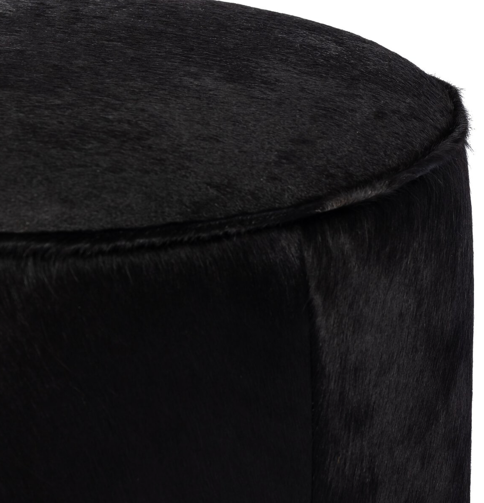 Johnna 22" Ottoman - Black Hair on Hide