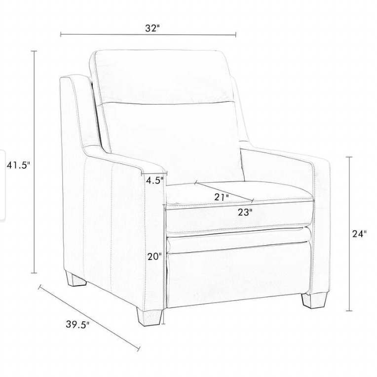 Fraser 32" Top Grain Power Motion Reclining Chair - Camel