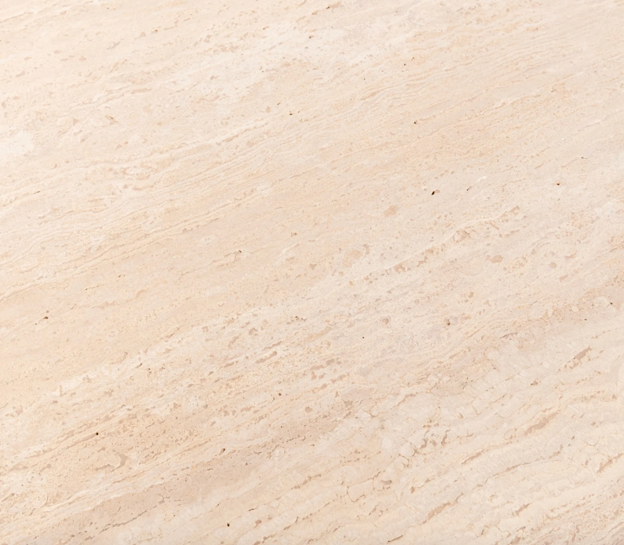 Marney 36" Round Dining Table - Travertine + Iron