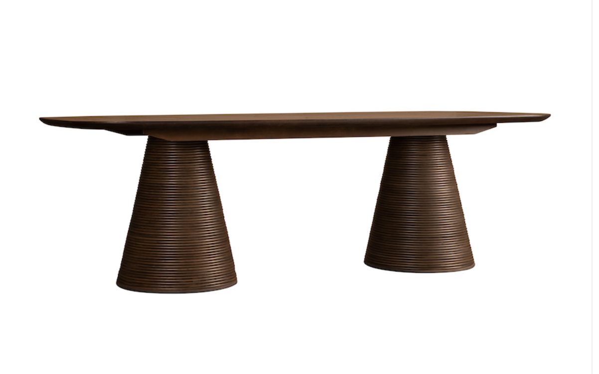 Carly 96" Dining Table- Medium Cinder