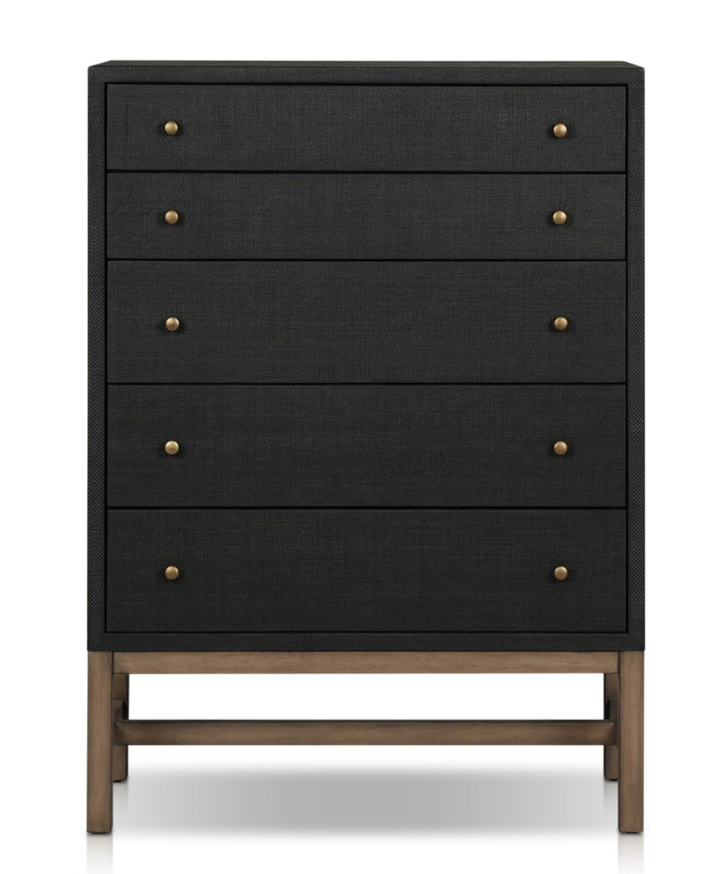 Bhari 34" Tall Dresser- Black Raffia