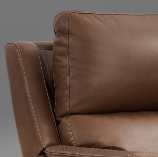 Horace 87" Top Grain Leather Power Motion Reclining Sofa - Terrace Brown