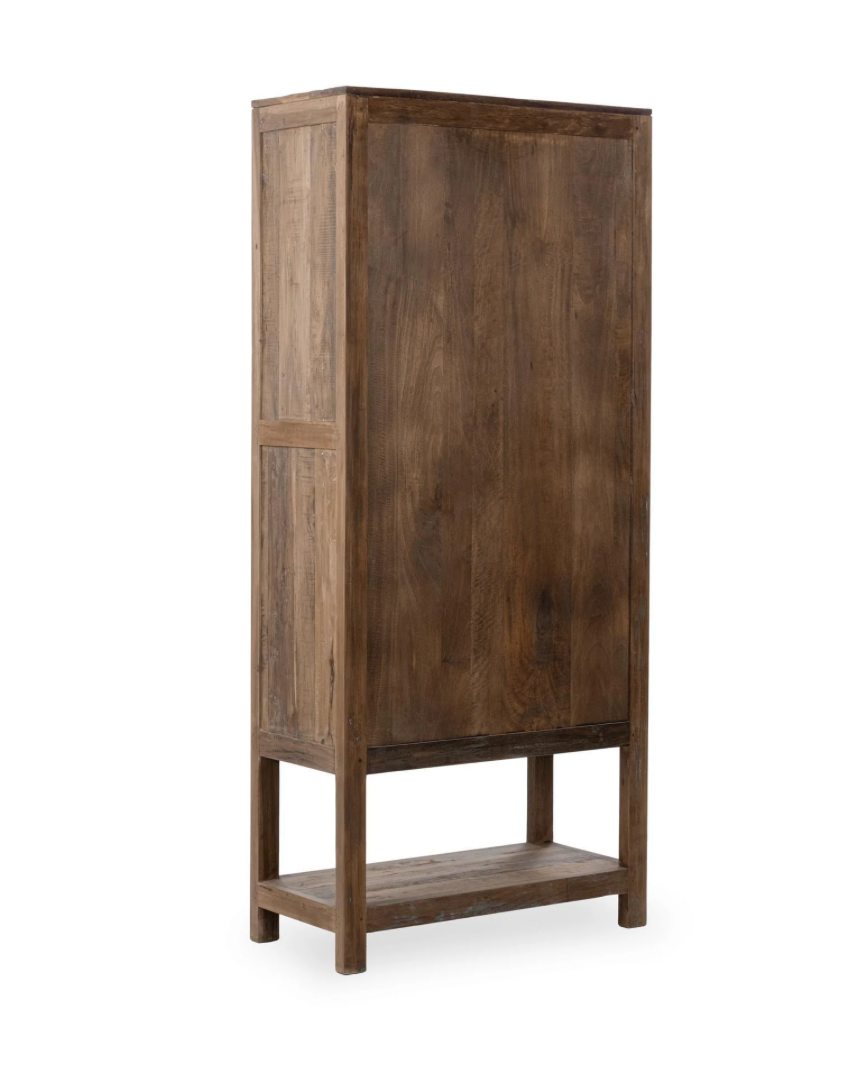 Burundi 36" Reclaimed Wood + Glass Cabinet