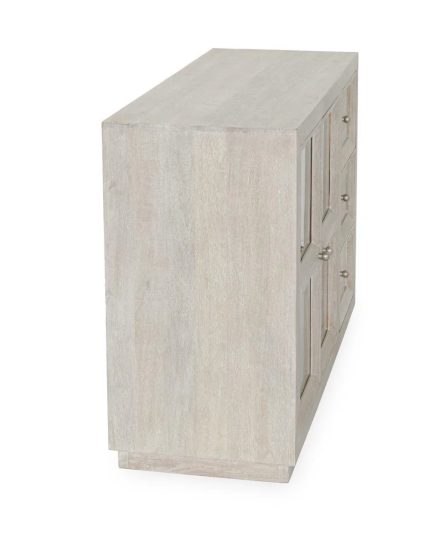 Dornan 50" 2 Door + 3 Drawer Cabinet - White Wash