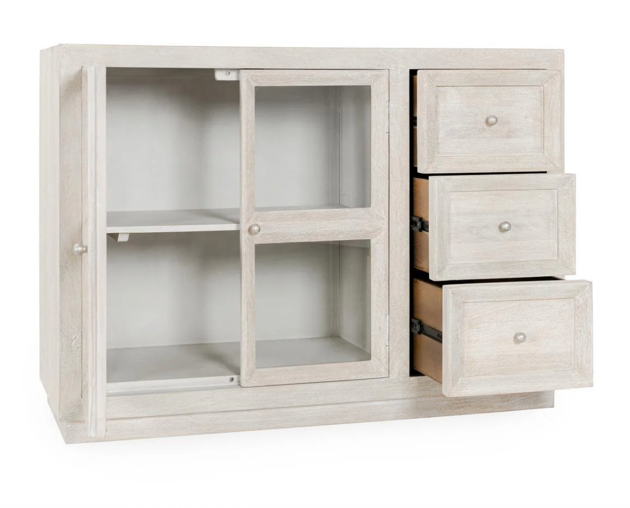 Dornan 50" 2 Door + 3 Drawer Cabinet - White Wash