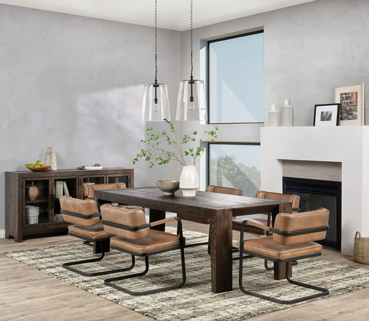 Savoy 89" Reclaimed Oak Dining Table - Espresso