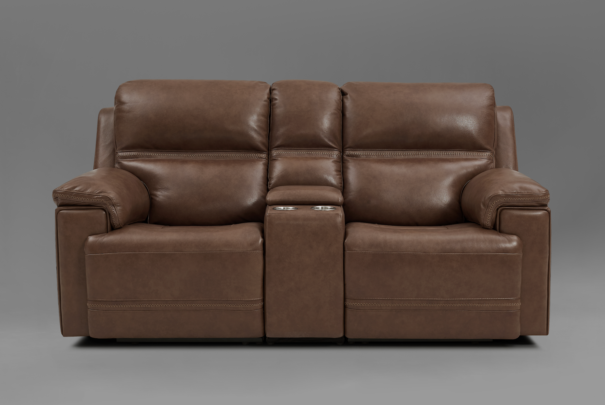 Christian 79" Top Grain Leather Power Motion Reclining Loveseat - Acorn