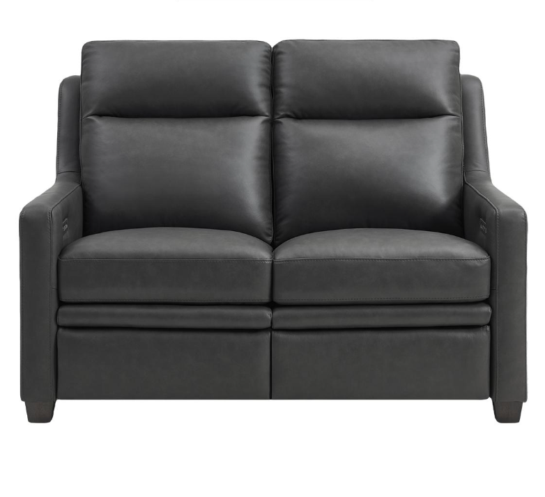 Fraser 55" Top Grain Power Motion Reclining Loveseat - Graphite