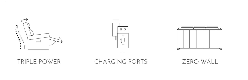 Fraser 55" Top Grain Power Motion Reclining Loveseat - Graphite