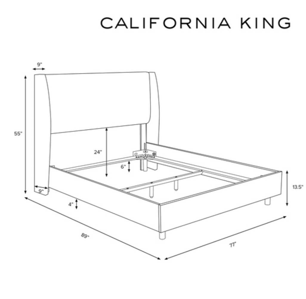 Pressley Tall Wingback Customizable Bed