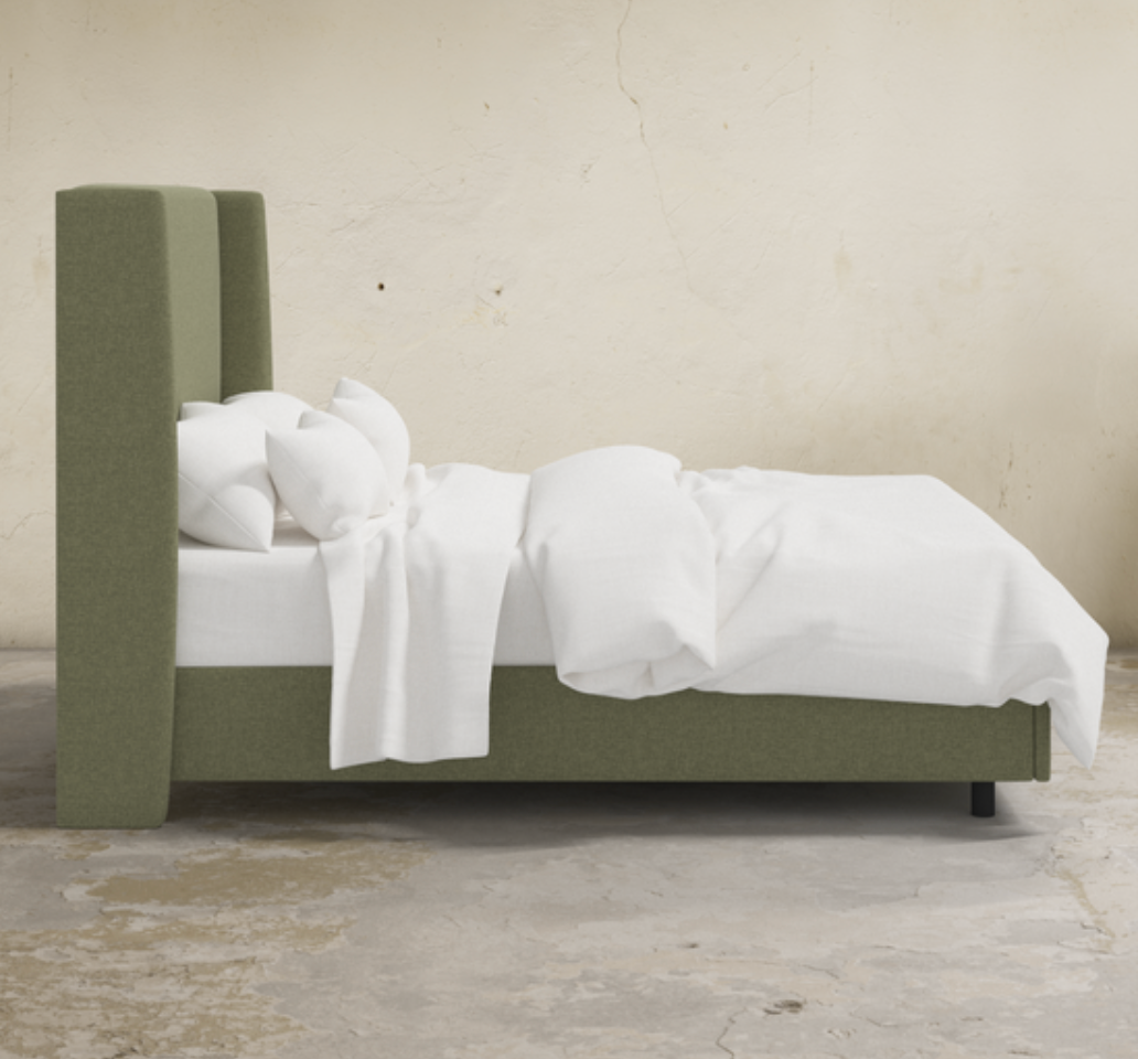 Pressley Tall Wingback Customizable Bed