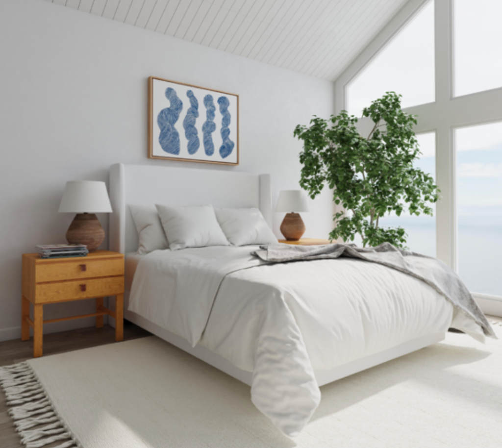 Pressley Tall Wingback Customizable Bed