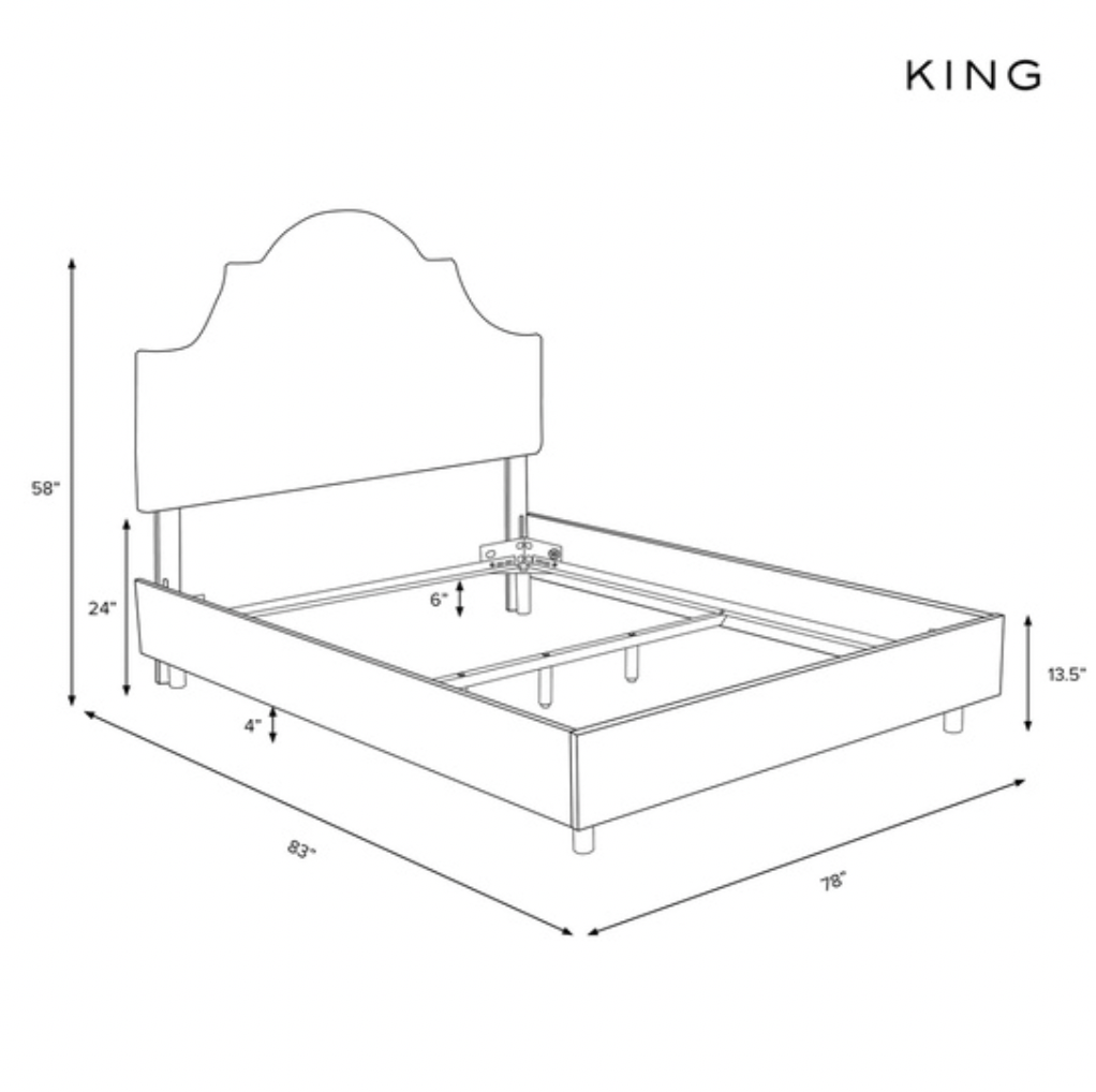 Tabitha Scalloped Customizable Bed