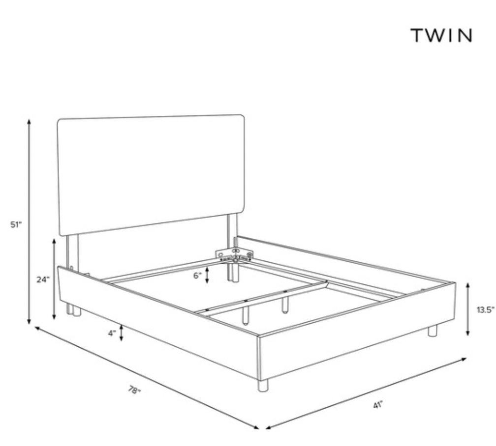 Maryn Channelled Back Customizable Bed
