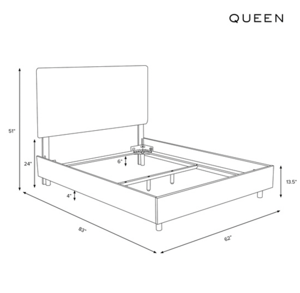 Maryn Channelled Back Customizable Bed