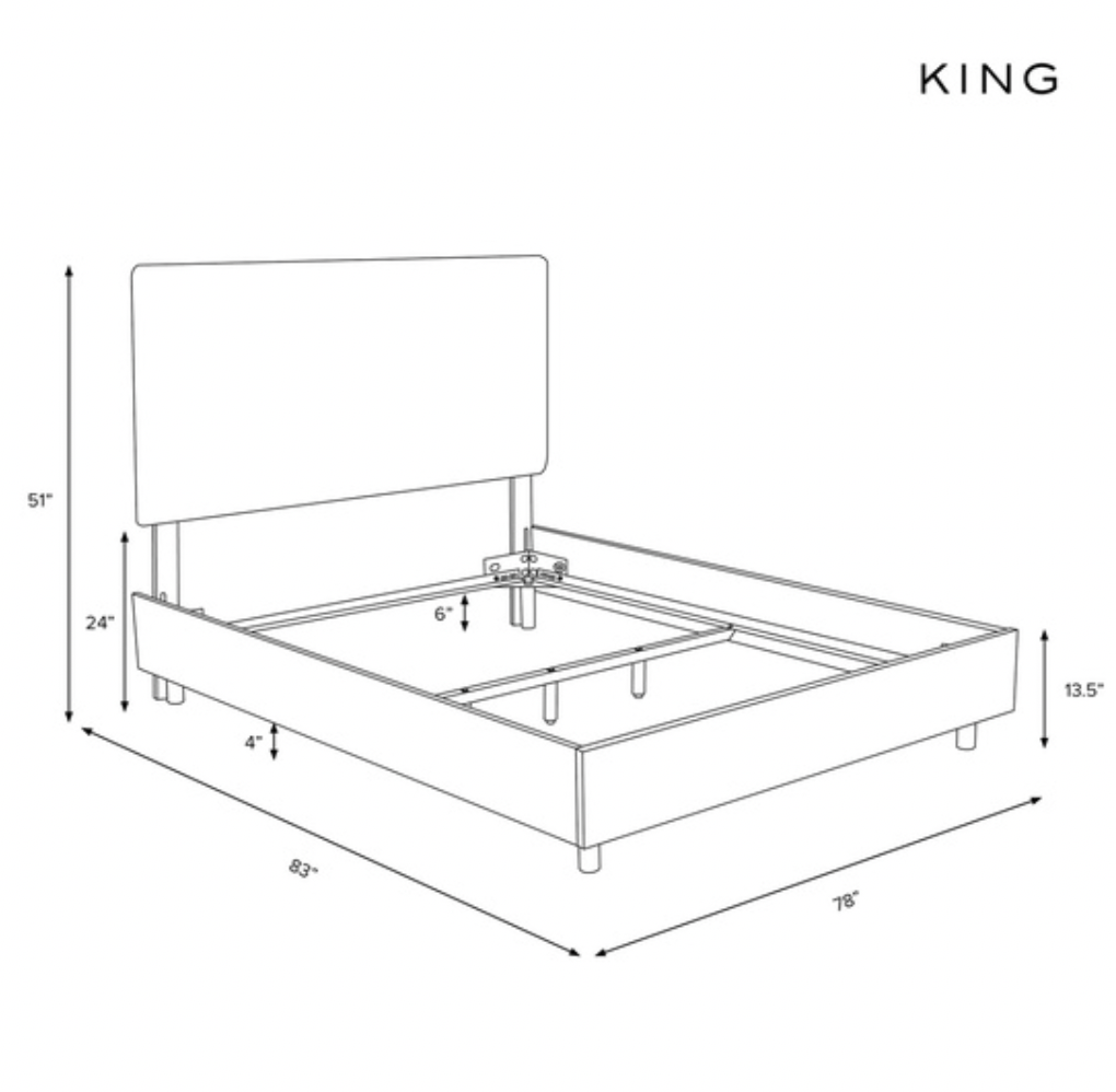 Maryn Channelled Back Customizable Bed