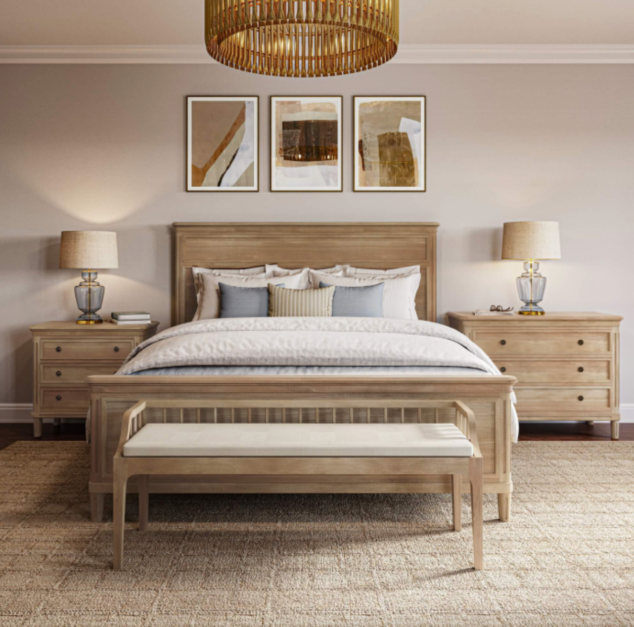 Haywood 83" Mahogany King Bed - Fruitwood