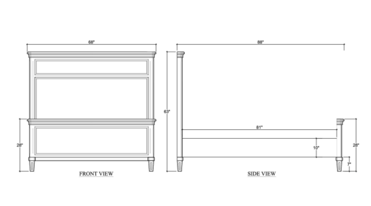 Haywood 68" Mahogany Queen Bed - Fruitwood