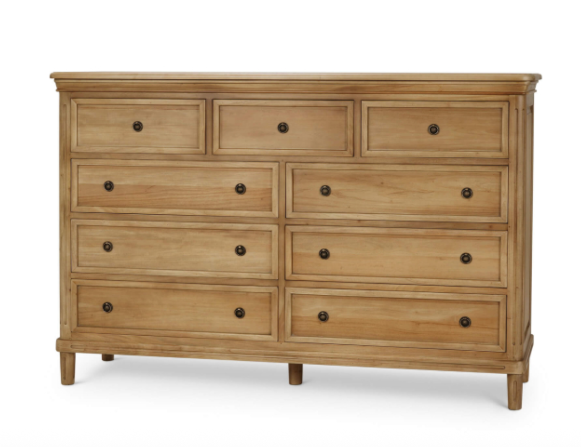 Haywood 72" Mahogany 9 Drawer Dresser - Fruitwood
