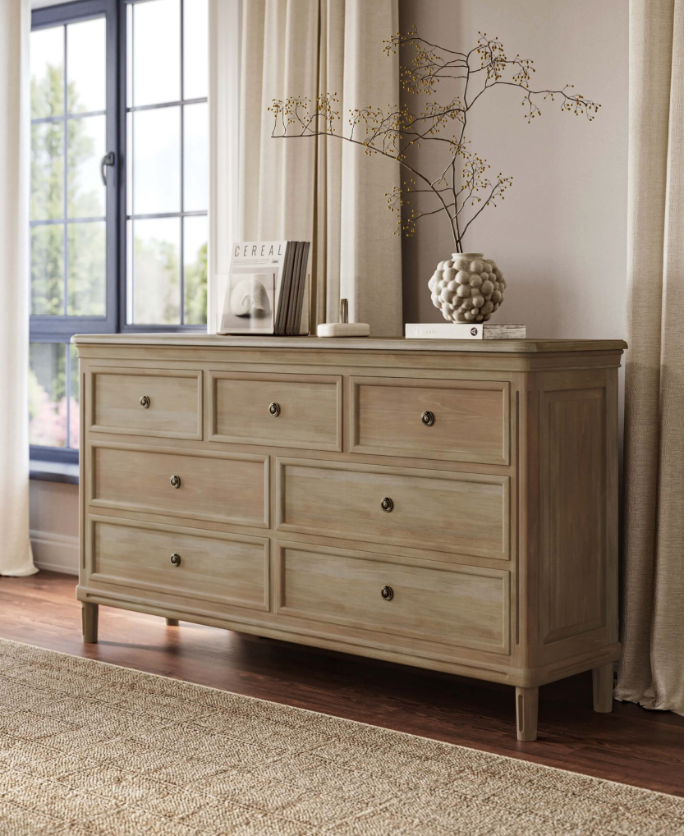 Haywood 72" Mahogany 7 Drawer Dresser - Fruitwood