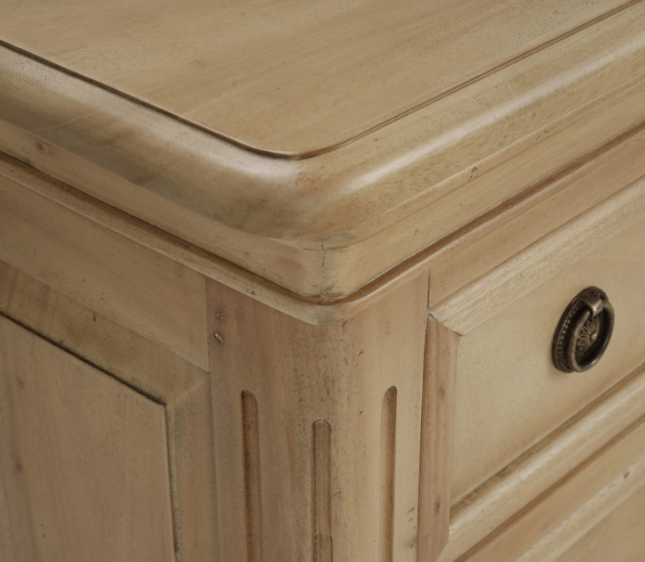 Haywood 34" Mahogany 3 Drawer Nightstand- Fruitwood