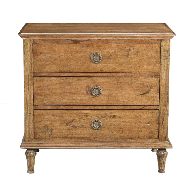 Crestwood 32" 3 Drawer Nightstand - Beechwood