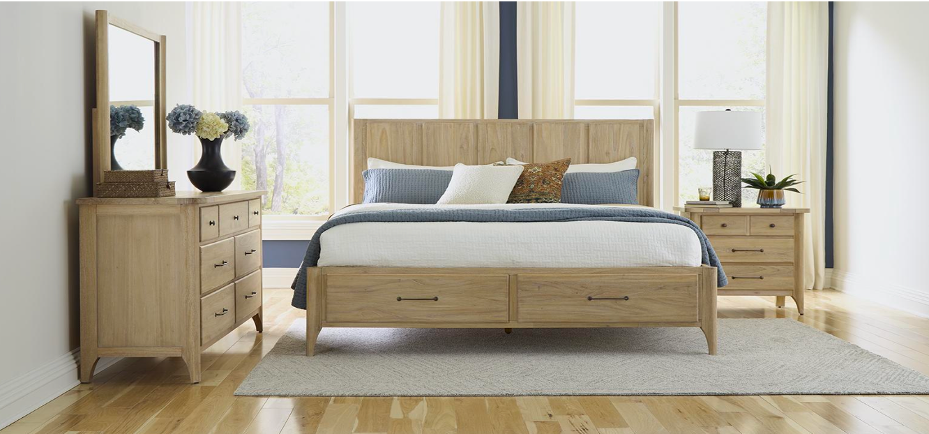 Sedona 65" Queen Storage Bed - Blonde Oak