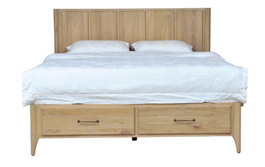 Sedona 65" Queen Storage Bed - Blonde Oak