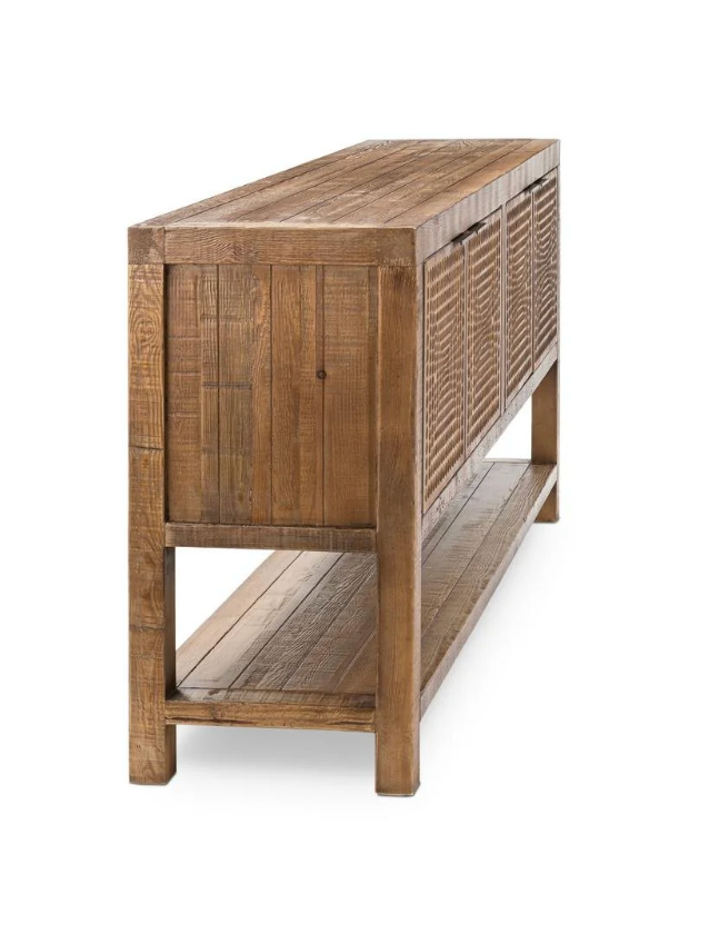 Hera 73" 4 Door Reclaimed Pine Sideboard - Rustic Brown