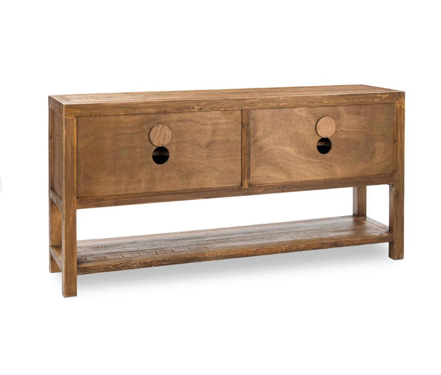 Hera 73" 4 Door Reclaimed Pine Sideboard - Rustic Brown