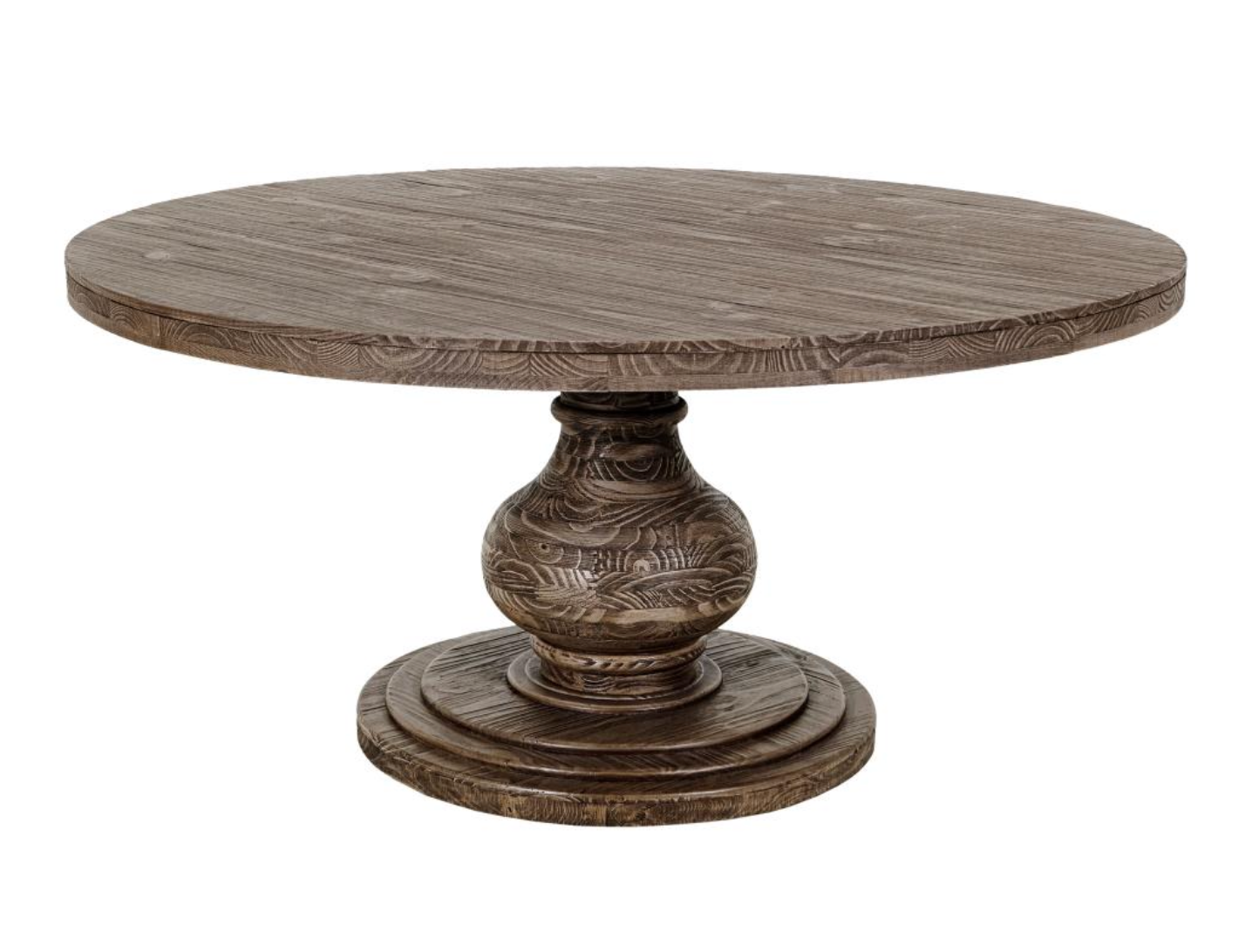 Branson 63" Round Dining Table - Brown Wash