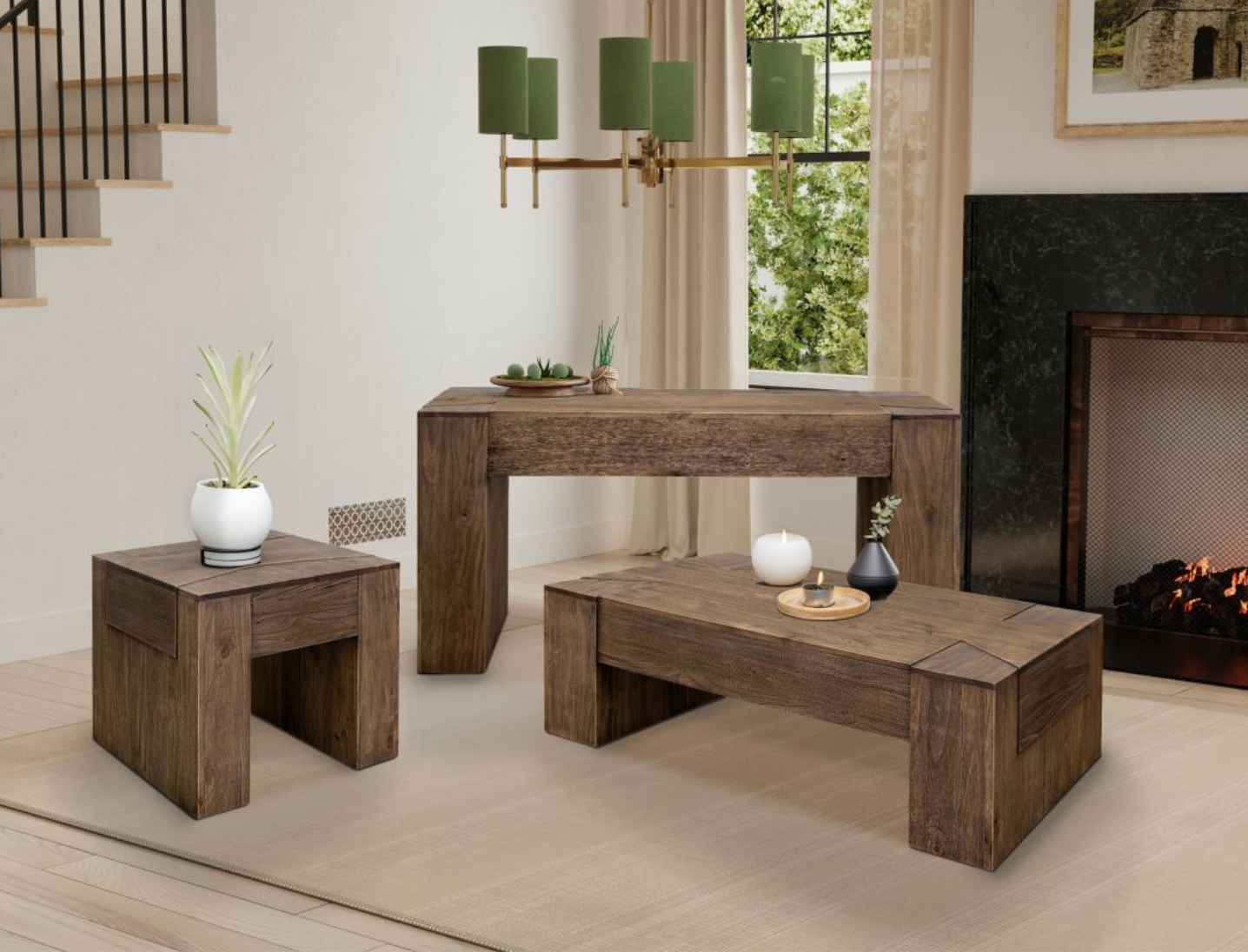 Terme 26" Melina End Table - Natural