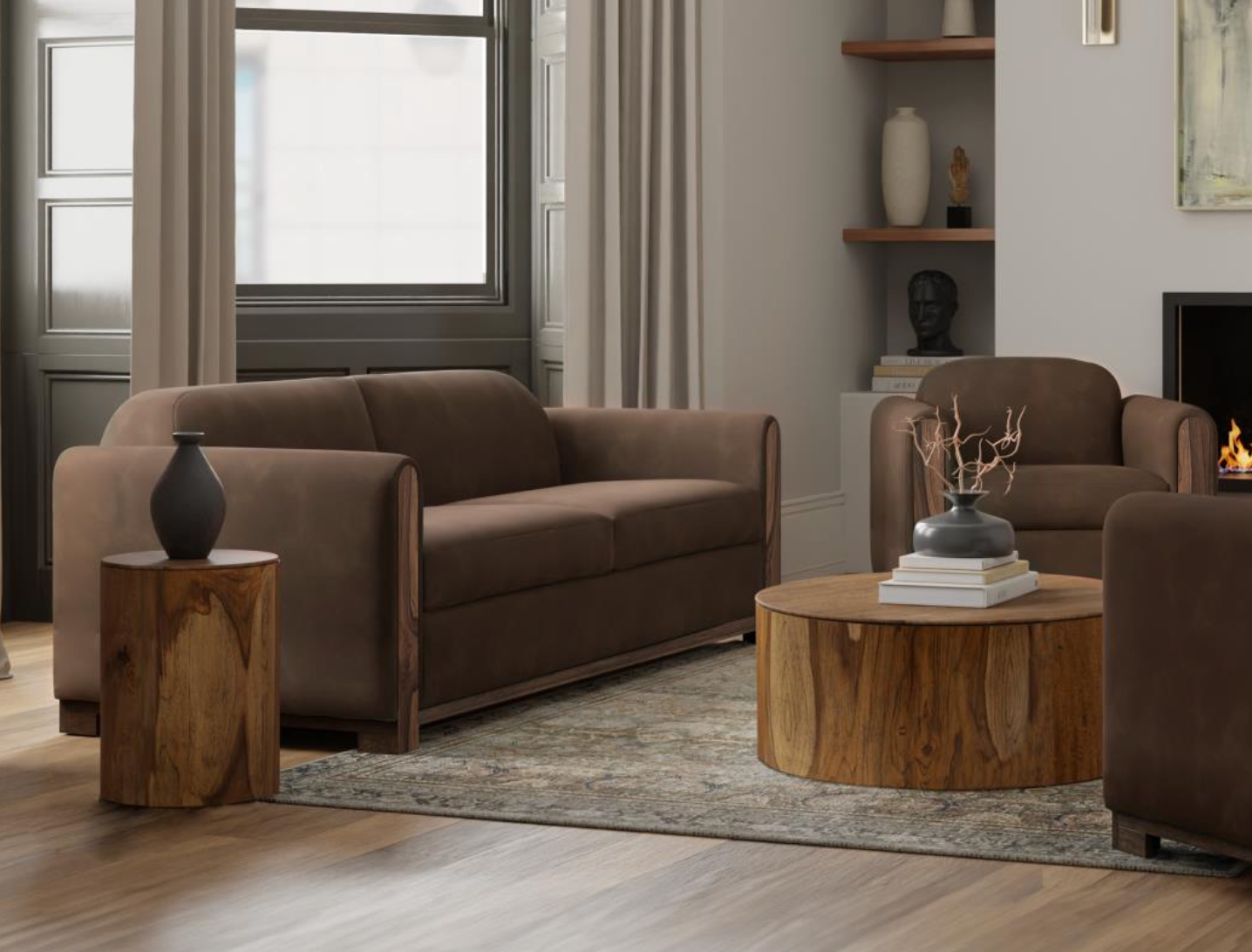 Bertram 18" Teak Chairside Table - Natural