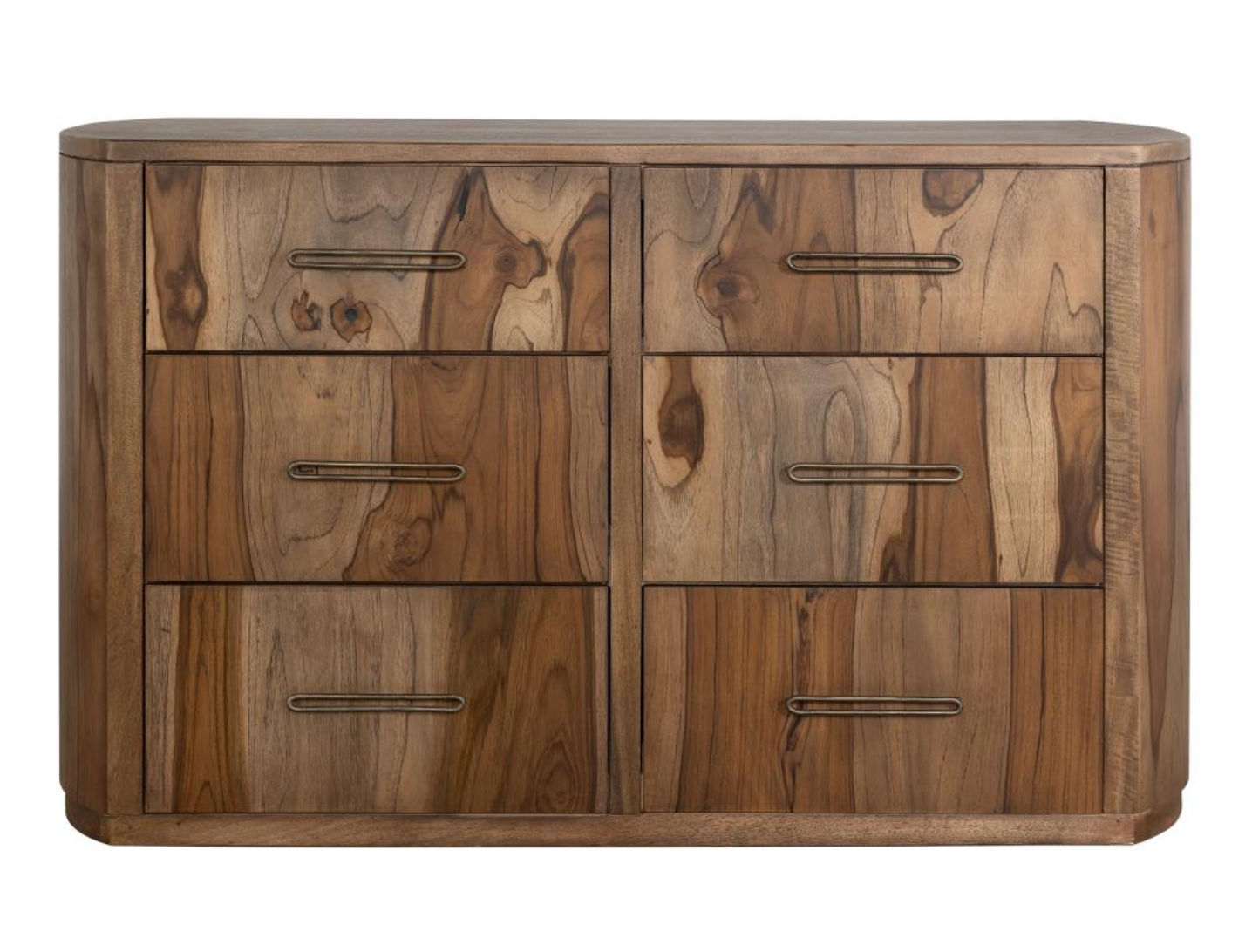 Bertram 62" Teak 6 Drawer Dresser - Natural