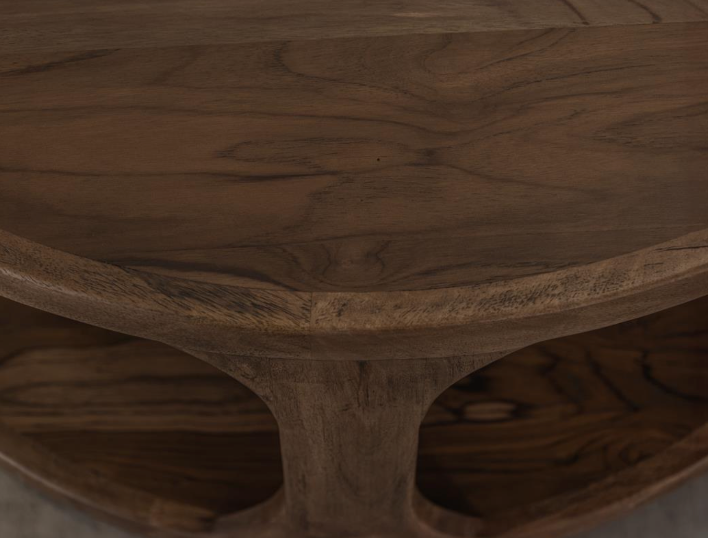 Bertram 42" Teak Round Coffee Table - Natural