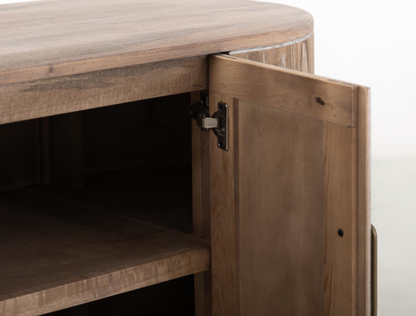 Bertram 70" Teak 4 Door Sideboard - Driftwood