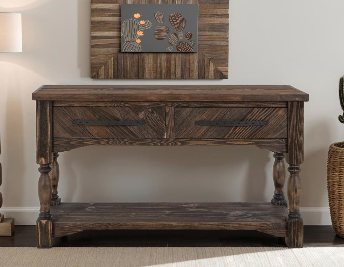 Dalton 60" 2 Drawer Console Table- Espresso