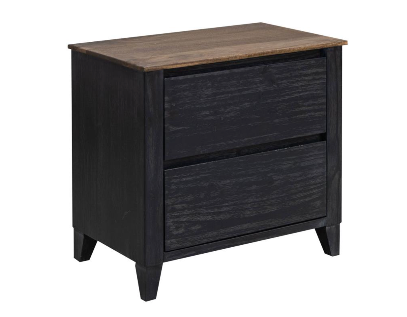 Etowah 27" Two Drawer Nightstand - Ebony