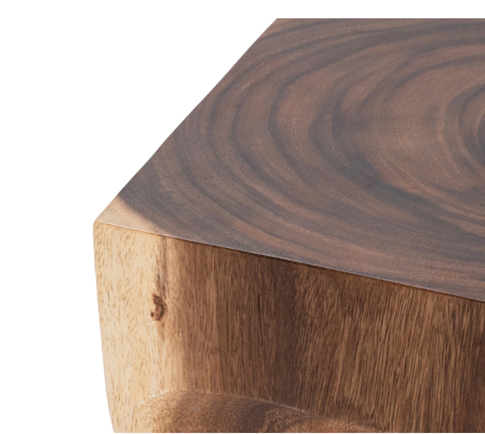 Elia 12" Teak Accent Table - Natural