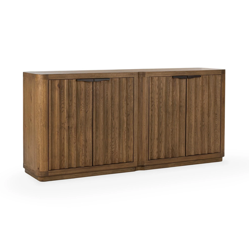 Lincoln 80" Oak 4 Door Sideboard - Tan Oak