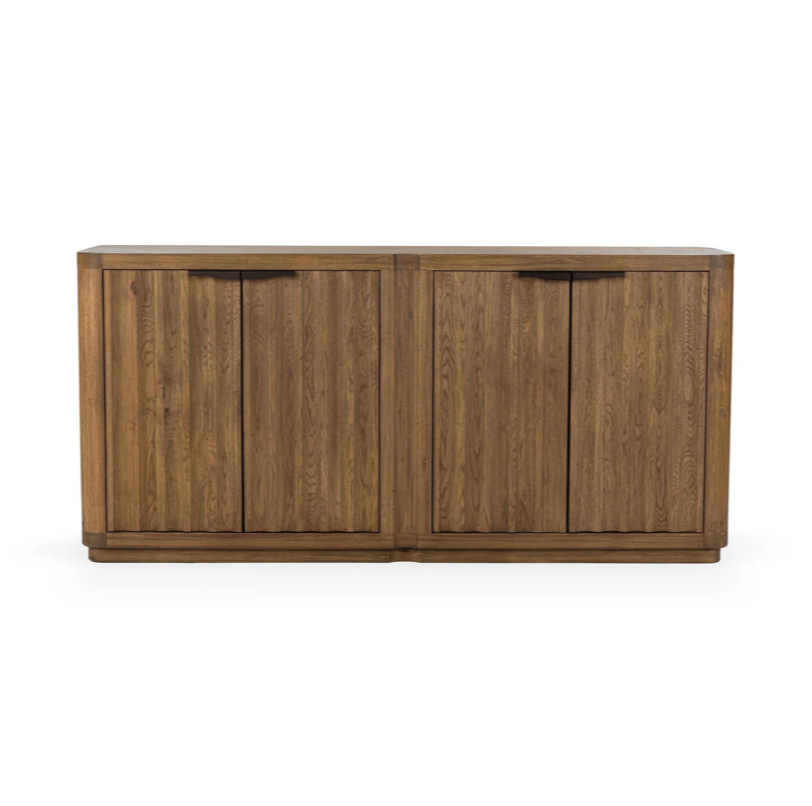 Lincoln 80" Oak 4 Door Sideboard - Tan Oak