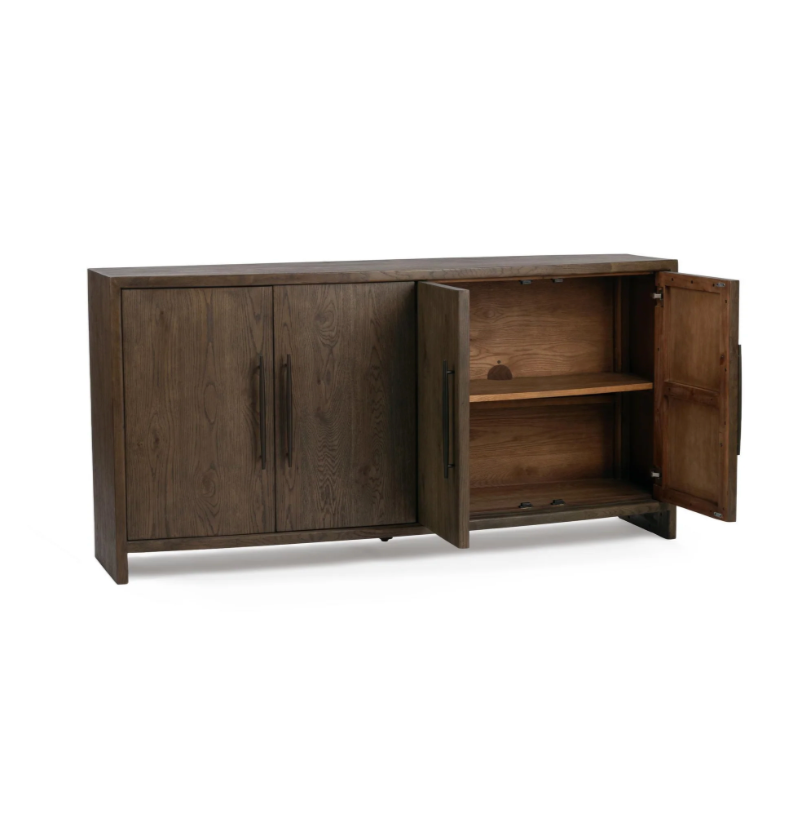 Stella 72" Oak 4 Door Sideboard - Soft Cocoa