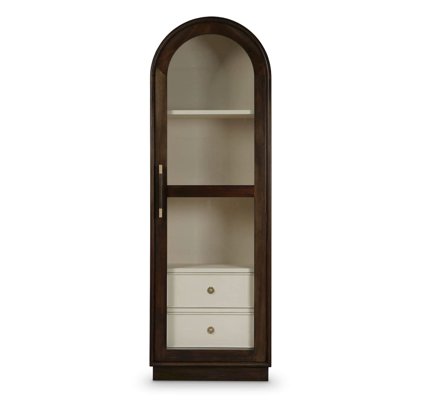 Passon 28" Mahogany Display Cabinet - Walnut + Putty
