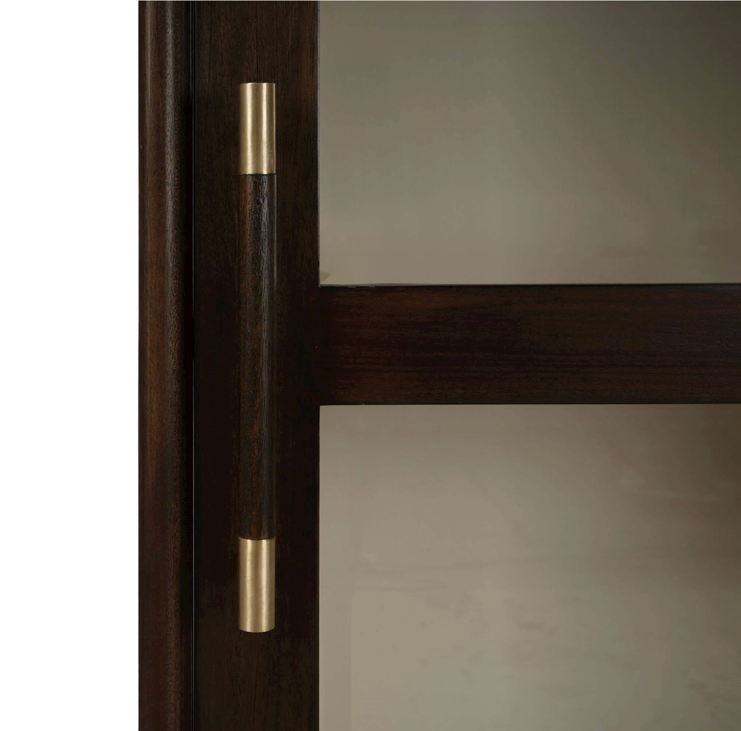 Passon 28" Mahogany Display Cabinet - Walnut + Putty