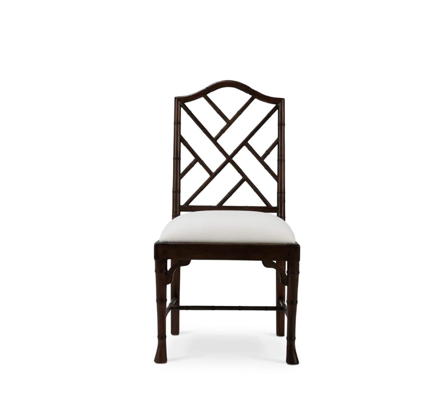 Maeve 20" Mahogany Dining Chair - Performance White
